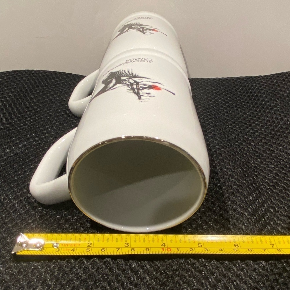 Set Of 2 Canada Loon Gold Rim Algonquin Park Canada Souvenir Mugs - Picture 7 of 9